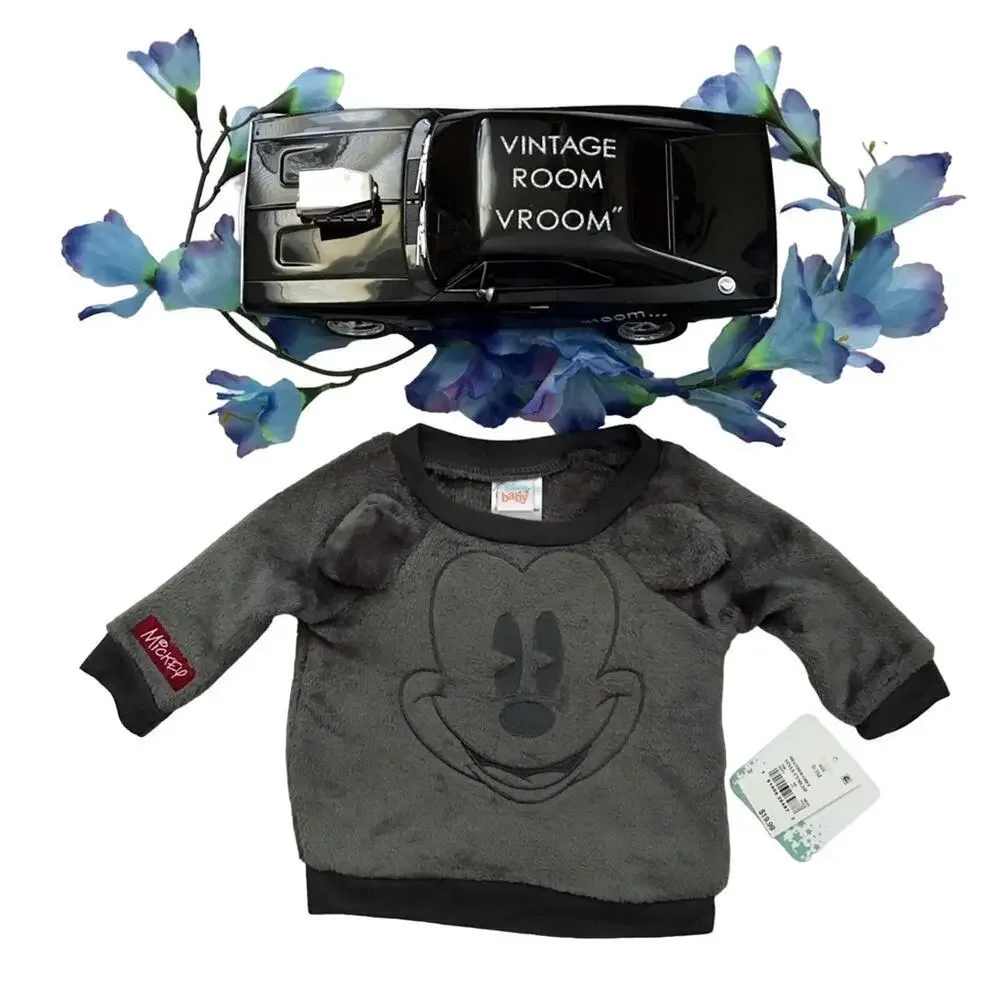 Disney Baby NWT Pullover Soft Sherpa Top Babies 0-3 Months